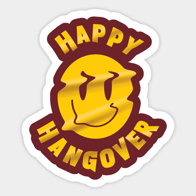 Drinking Party Design-Happy Hangover Sticker by POD Anytime